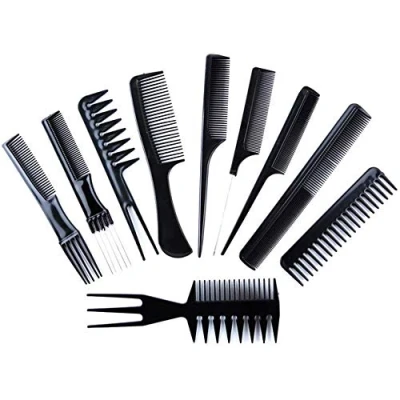 Immagine di Styling Comb set 10pcs professionale parrucchiere pettine in fibra di carbonio barbieri pettini