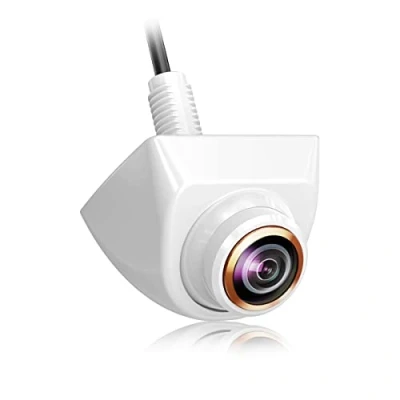 Immagine di GreenAuto Telecamera posteriore AHD 720P per auto, SUV, camper, furgone, pick up, obiettivo fisheye regolabile, angolo di visione 170 gradi (bianco)