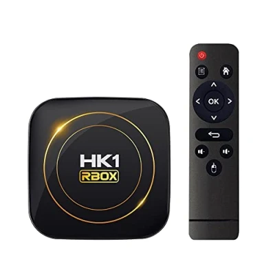 Immagine di Android 12.0 TV Box, HK1 RBOX 4 GB RAM 64 ROM H618 Quad Core bit CPU Supporto WiFi6 Dual 2.4G/5.8 GHz Ethernet BT4.2 4K 6K HDR10+ Ultra HD Smart Home Player
