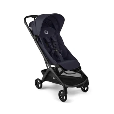 Immagine di Bugaboo Butterfly 2 Passeggino Leggero da Viaggio Dimensioni Cabina, Portatile, Piegabile con Una Mano, Seduta Reclinabile, Cestino Portaoggetti e Tracolla 6 Mesi a 4 Anni Deep Indigo