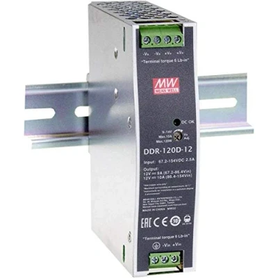 Immagine di Mean Well DDR 120D 48 Convertitore DC/DC per guida DIN V/DC 2.5 A 120 W Num. uscite:1 x Contenuto 1 pz.
