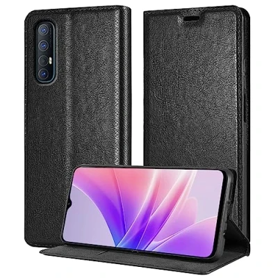 Immagine di Cadorabo Custodia Libro per Oppo Find X2 neo in NERO di NOTTE con Vani Carte, Funzione Stand e Chiusura Magnetica Portafoglio Cover Case Wallet Book Etui Protezione