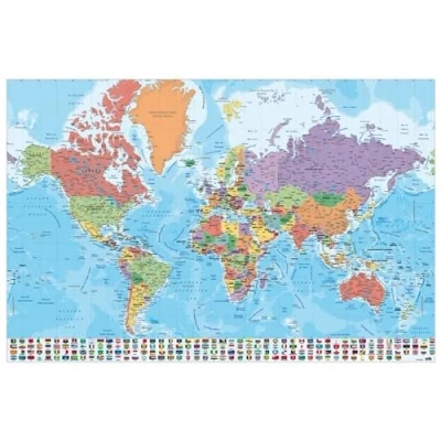 Immagine di Grupo Erik Editores GPE5044 Poster Mappa, Carta, Multicolore, 91 x 61.5 0.1 cm