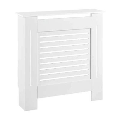 Immagine di Copritermosifone in MDF Copertura per il Termosifone Protezione Radiatore (LuxLaxA) 112x19x82 cm Bianco