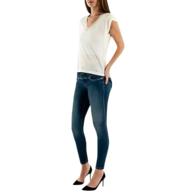 Immagine di Morgan Shortsleeved WITH Vneck Tshirt basic, Donna, Taglia: Medium, Vert kaki