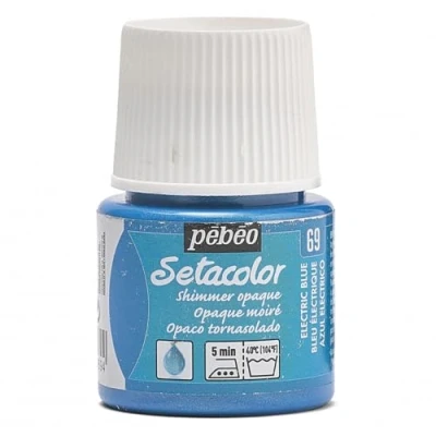 Immagine di PEBEO Colore per Stoffa Setacolor Opaco, flacone da 45 ml, Colore: Blu Elettrico Brillante
