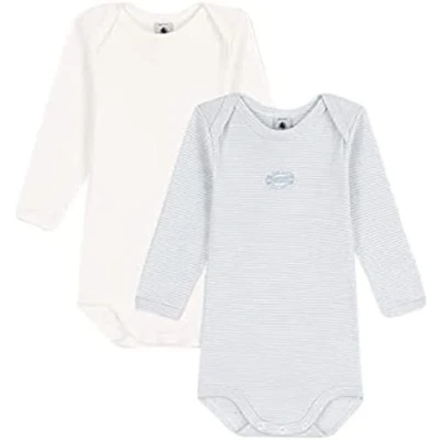 Immagine di Petit Bateau A05KX, Body a righe maniche lunghe (Pacco da 2) Bimbo 0 24, Variante 1, 3 anni