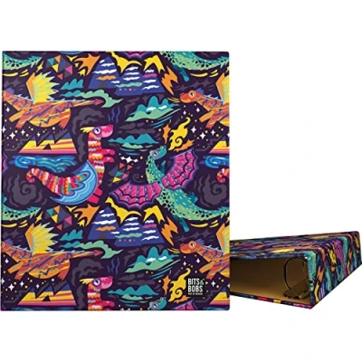 Immagine di Grafoplás Cartella scolastica A4 4 anelli misti 40 mm Collezione Bits&amp;Bobs Pop Up Design Dragon Certificato FSC