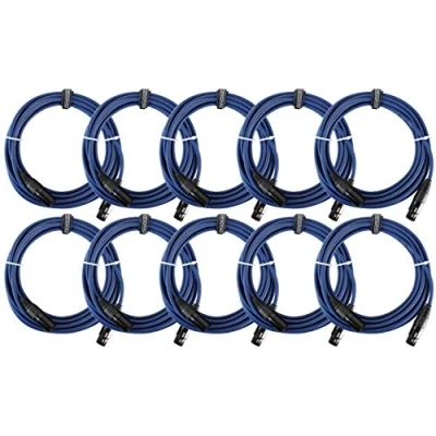 Immagine di Pronomic Stage DMX3 5 cavo DMX 3 pin 5m SET 10 pezzi