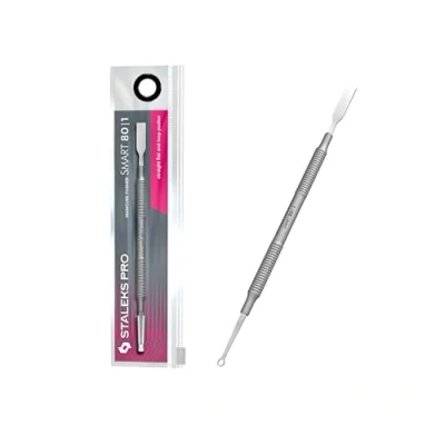 Immagine di Spatola per pedicure Staleks Pro manicure, dritta e piatta + spingitoio ad anello SMART 80/1