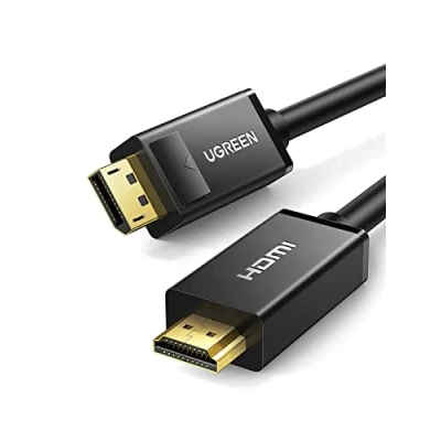 Immagine di UGREEN Cavo DisplayPort HDMI 4K Ultra HD, Adattatore DP to Cable per PC, HDTV, Proiettore, Monitor, Occhiali VR, Schede Grafiche, di Interfaccia, Media Center, ecc. (2M)