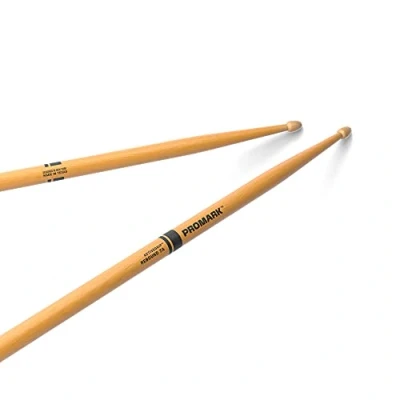 Immagine di ProMark Bacchette Batteria 7A Drum Sticks ActiveGrip Diventa più aderente con il sudore delle mani Finitura Active Grip, Punta di ghianda, Legno hickory 1 Coppia