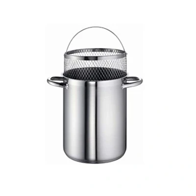 Immagine di Rohe Germany 214801 16 Fierenza Pentola per asparagi, cm, con Inserto, Acciaio Inossidabile, Argento