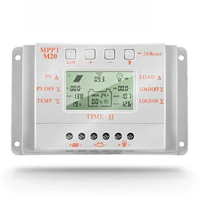 Immagine di SolaMr 20A Regolatore di Carica Solare 12V/24V Tensione Identificazione Automatica Intelligenza del Pannello con Display LCD M20