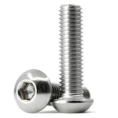 Immagine di (10 pezzi) M8 x 70mm Vite a testa bombata con esagono incassato in acciaio inox 304,filettatura completa