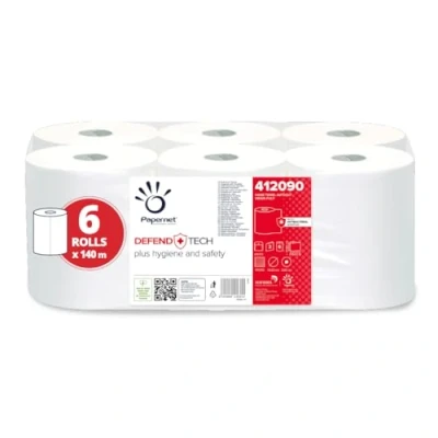 Immagine di Papernet Rotolo di asciugamani AutoCut 412090 Bianco 6 pezzi/confezione., Carta da cucina,
