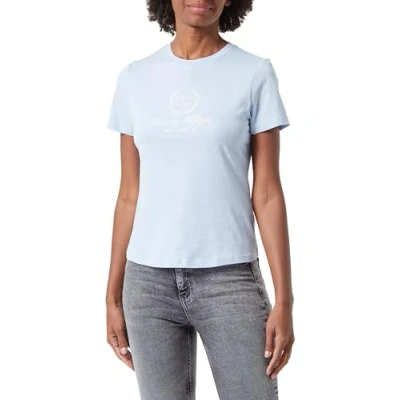 Immagine di Tommy Hilfiger FLAG Script Tshirt con stampa, Donna, Taglia: XS, Breezy blue
