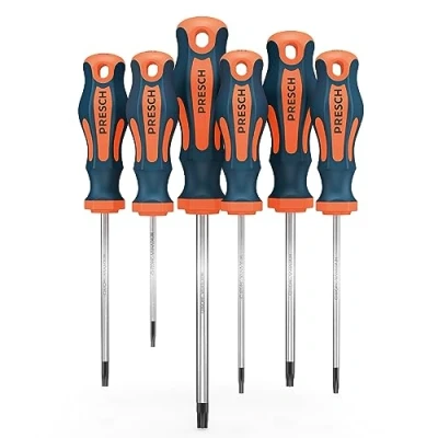 Immagine di Presch set di 6 cacciaviti TX Giravite con punta magnetica a stella punte Attrezzi professionali