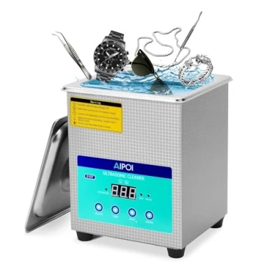 Immagine di AIPOI Pulitore ad Ultrasuoni 6.5L con Timer e Riscaldamento, per la pulizia di gioielli, occhiali, parti metalliche, strumenti dentali, circuiti stampati, carburatore ecc