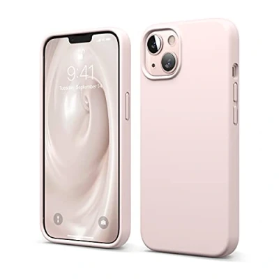 Immagine di elago Cover Silicone Liquido Compatibile con iPhone 13 Case (6.1&quot;), Premium, Protezione Completa Antiurto a 3 Strati, Custodia in Morbida Microfibra Antigraffio (Lovely Rosa)