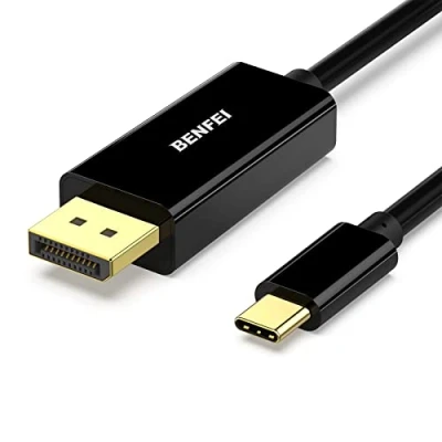 Immagine di BENFEI Cavo USB C a DisplayPort 3m (4K@60Hz, 2k@144HZ), tipo DP [Compatibile Thunderbolt 3/4] per iPhone 15 Pro/Max MacBook Pro/Air 2023 iPad Pro iMac S23 XPS 17 e altro