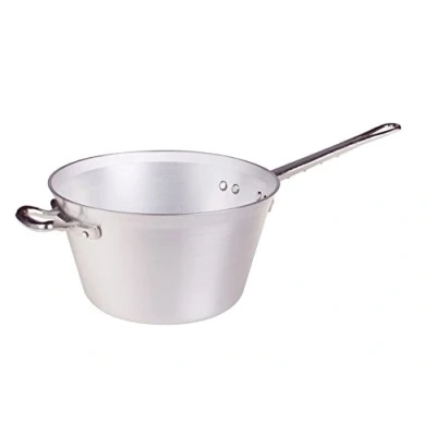 Immagine di Pentole Agnelli Paiolo per Polenta, 8 L, Acciaio Inossidabile, Argento, 30 cm