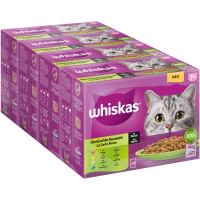 Immagine di Whiskas Senior buste 48 x 85 g Alimento umido per gatti 7+ Selezione Mista in Salsa