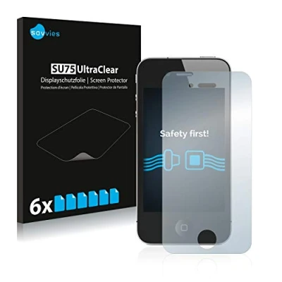 Immagine di savvies (6 Pezzi Pellicola Protettiva per Apple iPhone 4S Protezione Schermo Trasparente