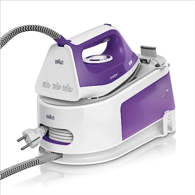 Immagine di Braun Carestyle1 IS1014VI, Ferro Generatore Di vapore Con 5 Anni Assistenza, Carica Continua, Termostato Regolabile, Tanica 1,5L, AUTOSPEGNIMENTO, Colpo 360g/min, Sistema Sicurezza, Viola