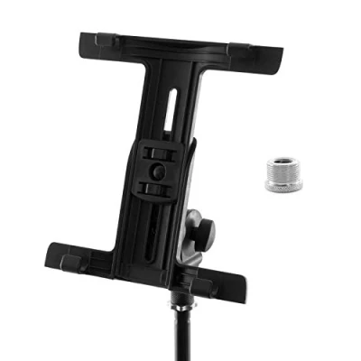 Immagine di TIGER Supporto per Tablet/Ipad Microfono/Supporto Musicale Con Morsetto Regolabile, Nero