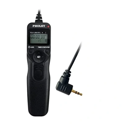 Immagine di PHOLSY Fotocamera Telecomando Timer C6 Rilascio Controllo Remoto con Intervallometro per Canon R6, R7, R8, R10, 90D, 250D, 200D, 850D; Olympus OM 1, EM1X, EM1iii, EM5iii; Fuji XT3, XT4, XT5