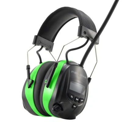 Immagine di PROTEAR Cuffie Antirumore Bluetooth con radio DAB/DAB+/FM, microfono integrati, per taglio, segatura, officina,SNR 30dB