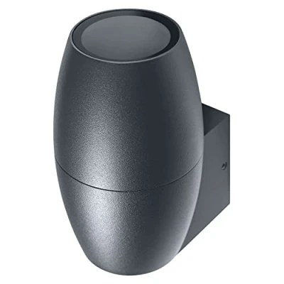 Immagine di LEDVANCE LED ENDURA CANNON Wall Down Appplique per 1x Lampade GU10, luce Design Esterni in ottica cannon, Illuminazione Indiretta su un Lato, Alluminio di Qualità, Grigio (Scuro)