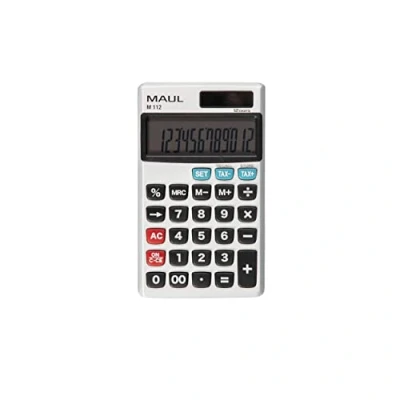 Immagine di Maul M 12 Calcolatrice tascabile Grigio Display (cifre): a batteria, energia solare