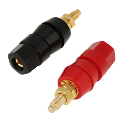 Immagine di 4 Pezzi Connettore a Spina Banana Altoparlante Binding Post Amplificatore Terminal per Rosso Nero 5mm