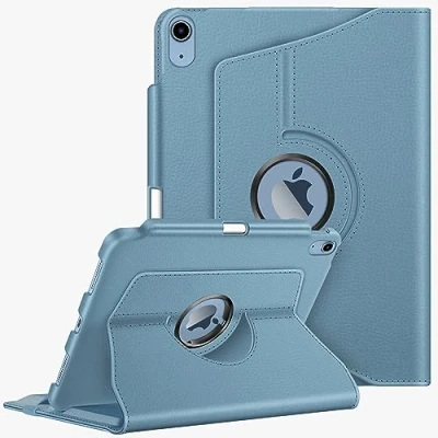 Immagine di FINTIE Rotating Custodia per iPad 10ª Generazione 10.9&quot; 2022 con Pencil Holder, 360 Gradi di Girevole Cover Case Auto Sveglia/Sonno, Blu foschia