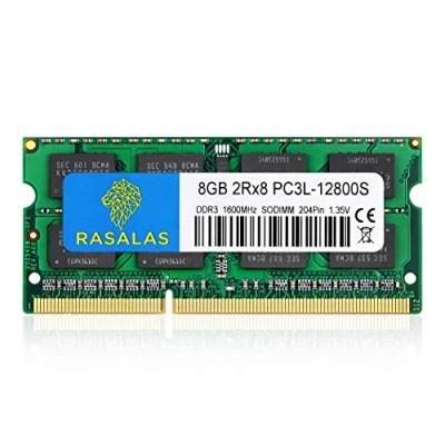 Immagine di 8GB DDR3L 1600MHz SODIMM RAM, 2Rx8 PC3L 12800S Memoria, PC3 1600 DDR3 12800 1.35V CL11 204 Pin per Apple macbook pro imac mini notebook