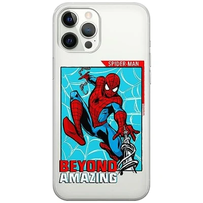 Immagine di ERT GROUP custodia per cellulare Iphone 12/12 PRO originale e con licenza ufficiale Marvel, modello Spider Man 041 adattato in modo ottimale alla forma dello smartphone, parzialmente trasparente
