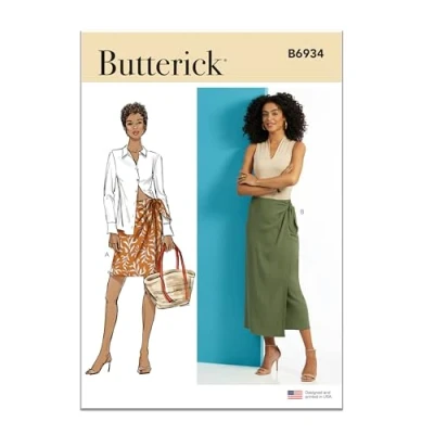 Immagine di Butterick B6934A Gonna A portafoglio da donna in due lunghezze (XS S M L XL XXL)