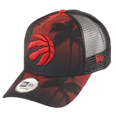 Immagine di New Era Toronto Raptors Frame Adjustable Trucker cap NBA Palm Tree Red/Black One Size