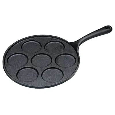 Immagine di KC BLUE Padella Blinis a Sette Fori in ghisa, Nero, 23.5 cm