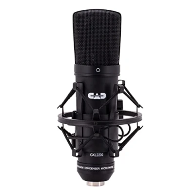 Immagine di CAD Audio Microfono a condensatore membrana di grandi dimensioni per studio (XLR, alimentazione phantom 48V, diaframma da 1 pollice, impedenza 75 OHM, 30 Hz 20 KHz), argento