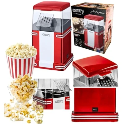 Immagine di Camry Cr 4480 Macchina per popcorn, in plastica, colore rosso, 20,2 x 17,5 28,5 cm