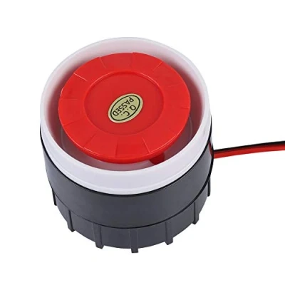 Immagine di Mini Sirena DC 12V d&#039;avvertimento 120 Db di Allarme Acustico per la Sicurezza Domestica, Rosso