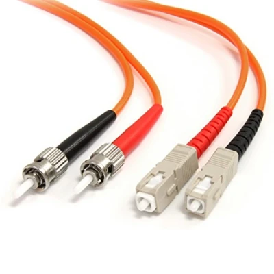 Immagine di StarTech.com Cavo di rete patch ST, SC 62.5/125 multimodale duplex in fibra ottica da 2m, Connettore ST SC, arancione