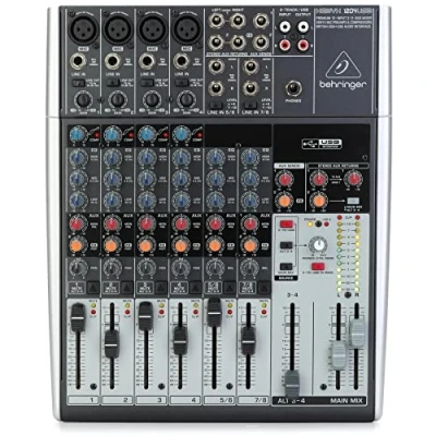 Immagine di Behringer XENYX 1204USB Mixer Premium a 12 ingressi 2/2 bus con preamplificatori microfonici e compressori XENYX, equalizzatore britannico interfaccia USB/audio