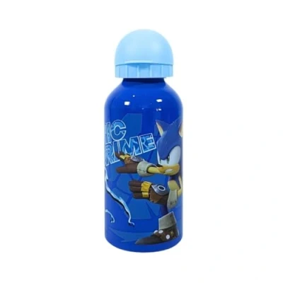 Immagine di My sweety pop Borraccia in alluminio per bambini asilo scuola vacanze pasto 17,5 cm 400 ml idratazione idea regalo (Sonic Prime blu)