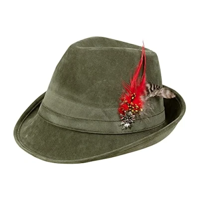 Immagine di Boland 54285 cappello Jagdmeister con stella alpina, verde, cacciatore, bavarese, Oktoberfest, festa a tema, carnevale