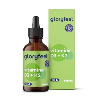 Immagine di Vitamina D3 K2 50ml in Gocce, Colecalciferolo 1000 UI per Goccia + Vitamina, Menachinone Premium 99,7+% All Trans MK7 (K2VITAL® di Kappa), Integratore Naturale con Pipetta Dosagocce