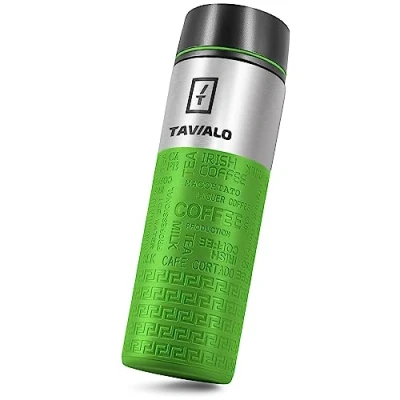 Immagine di TAVIALO Tazza Termica Mug da 380 ml, acciaio inox + 2 guarnizioni in silicone aggiuntive, scatola colorata
